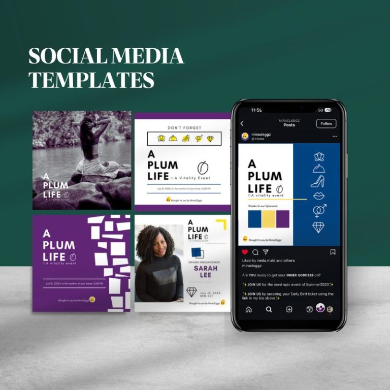 Social Media Template for Virtual Vitality Event